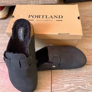Portland Boot Company Black Mules “Benson”